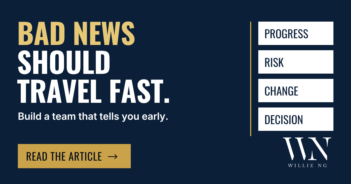 How to Build a Team That Brings You Bad News Early