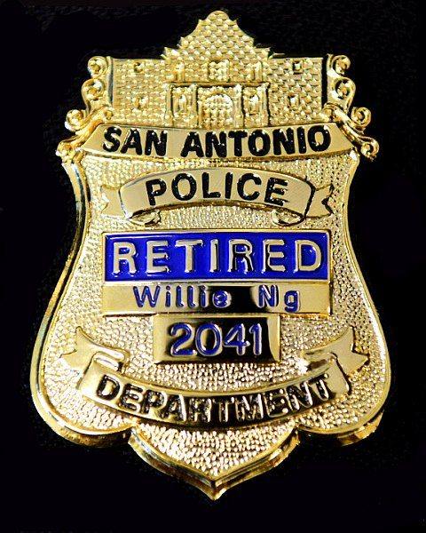 San Antonio Police retired badge